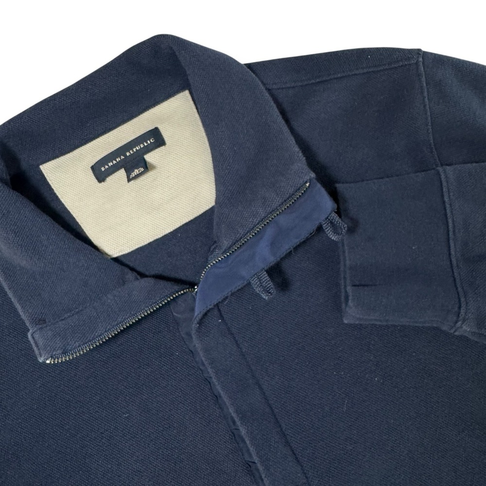 Banana Republic Navy Quarter Zip Pullover Large Classic Casual